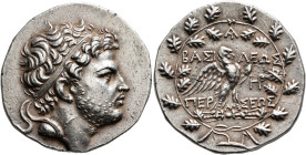 KINGS OF MACEDON. Perseus, 179-168 BC. Tetradrachm (Silver, 31 mm, 16.86 g, 12 h), Attic standard, Pella or Amphipolis, circa 173-172/1. Diademed head...