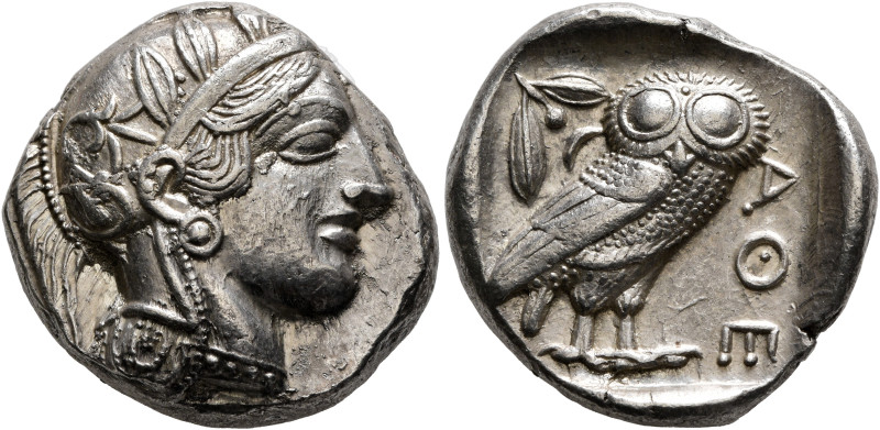 ATTICA. Athens. Circa 430s-420s BC. Tetradrachm (Silver, 23 mm, 17.24 g, 10 h). ...