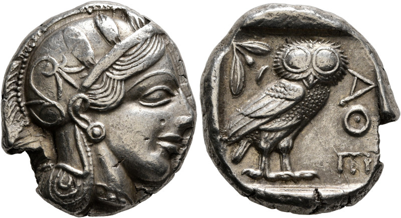 ATTICA. Athens. Circa 430s-420s BC. Tetradrachm (Silver, 24 mm, 17.00 g, 12 h). ...