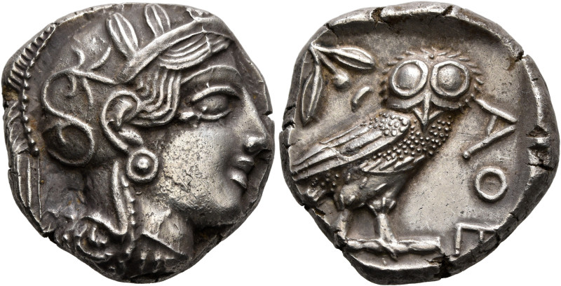 ATTICA. Athens. Circa 420s-404 BC. Tetradrachm (Silver, 22 mm, 17.15 g, 9 h). He...