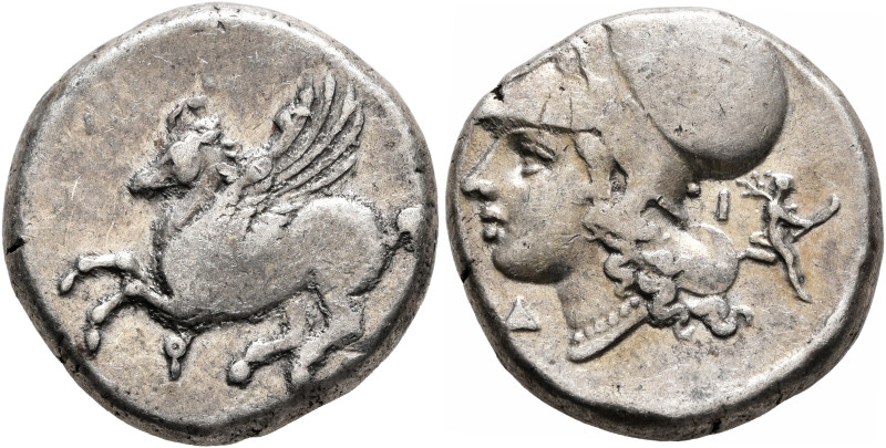 CORINTHIA. Corinth. Circa 375-300 BC. Stater (Silver, 19 mm, 8.57 g, 9 h). Ϙ Peg...