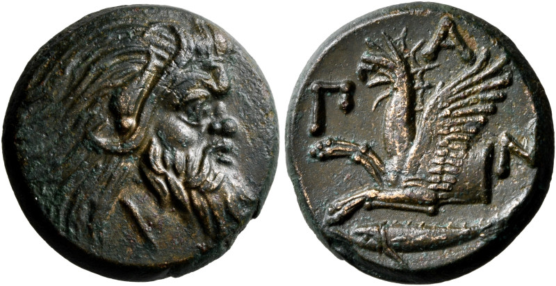 CIMMERIAN BOSPOROS. Pantikapaion. Circa 310-304/3 BC. AE (Bronze, 20 mm, 7.36 g,...