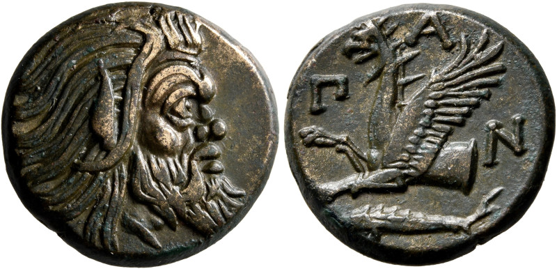 CIMMERIAN BOSPOROS. Pantikapaion. Circa 310-304/3 BC. AE (Bronze, 21 mm, 7.31 g,...