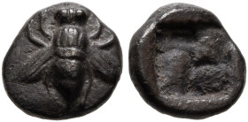 IONIA. Ephesos. Circa 550-500 BC. Hemiobol (Silver, 7 mm, 0.37 g). Bee. Rev. Quadripartite incuse square. Karwiese Series III, 16. Rosen 572. Deeply t...