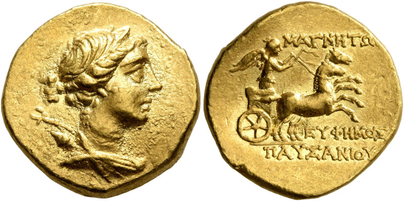 IONIA. Magnesia ad Maeandrum. Circa 130-120 BC. Stater (Gold, 19 mm, 8.48 g, 12 ...