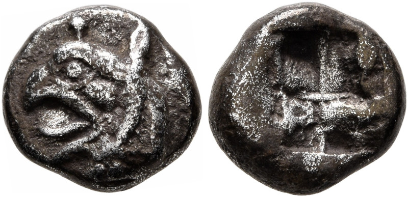 IONIA. Phokaia. Circa 521-478 BC. Hemidrachm (Silver, 9 mm, 1.52 g). Head of a g...