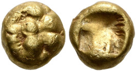 IONIA. Uncertain. Circa 600-550 BC. 1/24 Stater (Electrum, 5 mm, 0.58 g), Lydo-Milesian standard. Lion's paw (?). Rev. Incuse square punch. Rosen 283....