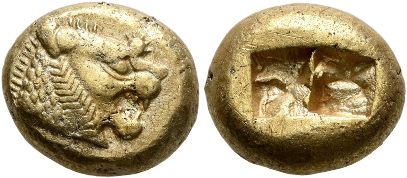 KINGS OF LYDIA. Alyattes to Kroisos, circa 610-546 BC. Trite (Electrum, 12 mm, 4...