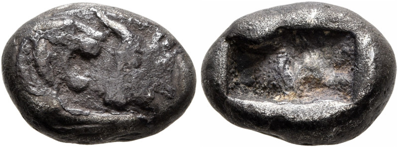 KINGS OF LYDIA. Kroisos, circa 560-546 BC. 1/3 Stater (Silver, 13 mm, 3.46 g), S...