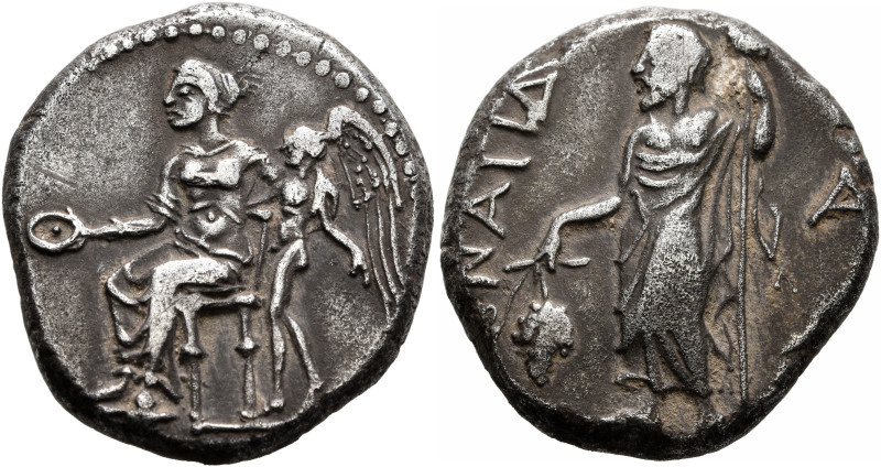 CILICIA. Nagidos. Circa 400-385/4 BC. Stater (Silver, 22 mm, 10.82 g, 12 h). Aph...