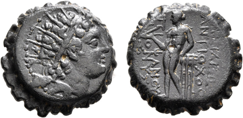 SELEUKID KINGS OF SYRIA. Antiochos VI Dionysos, 144-142 BC. AE (Bronze, 19 mm, 8...