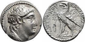 SELEUKID KINGS OF SYRIA. Antiochos VII Euergetes (Sidetes), 138-129 BC. Tetradrachm (Silver, 28 mm, 14.00 g, 12 h), Phoenician standard, Tyre, SE 177 ...