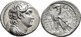 SELEUKID KINGS OF SYRIA. Antiochos VII Euergetes (Sidetes), 138-129 BC. Tetradrachm (Silver, 29 mm, 14.07 g, 12 h), Phoenician standard, Tyre, SE 177 ...