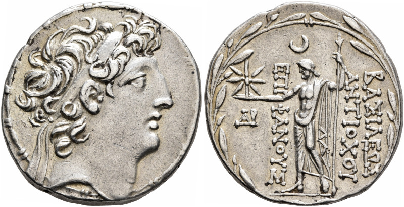 SELEUKID KINGS OF SYRIA. Antiochos VIII Epiphanes (Grypos), 121/0-97/6 BC. Tetra...