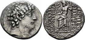 SELEUKID KINGS OF SYRIA. Philip I Philadelphos, circa 95/4-76/5 BC. Tetradrachm (Silver, 26 mm, 15.13 g, 12 h), Antiochia on the Orontes, after 88/7. ...