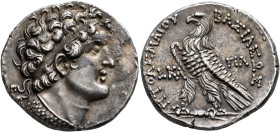 PTOLEMAIC KINGS OF EGYPT. Ptolemy VI Philometor, second reign, 163-145 BC. Tetradrachm (Silver, 26 mm, 14.13 g, 12 h), Paphos, RY 21 = 161/0. Diademed...