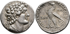 PTOLEMAIC KINGS OF EGYPT. Ptolemy VI Philometor, second reign, 163-145 BC. Tetradrachm (Silver, 27 mm, 14.22 g, 12 h), Paphos, RY 22 = 160/59. Diademe...