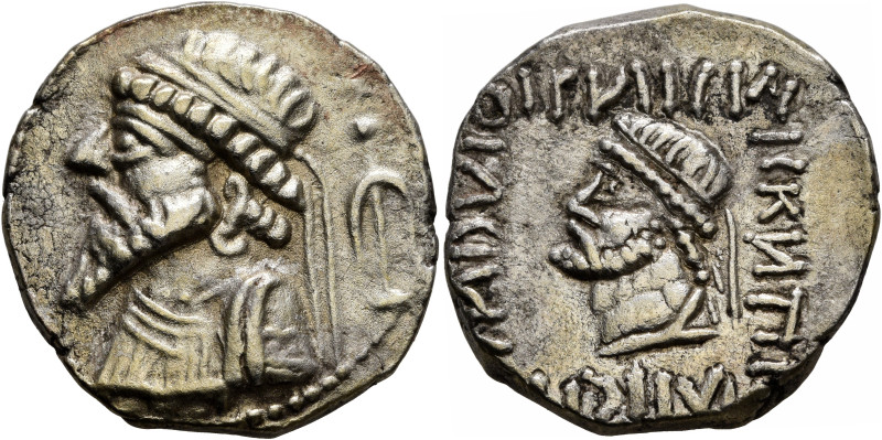 KINGS OF ELYMAIS. Kamnaskires V, circa 54/3-33/2 BC. Tetradrachm (Billon, 27 mm,...