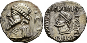 KINGS OF ELYMAIS. Kamnaskires V, circa 54/3-33/2 BC. Tetradrachm (Billon, 27 mm, 14.79 g, 12 h), Seleukeia on the Hedyphon. Diademed and draped bust o...