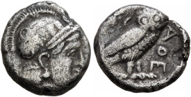 BAKTRIA, Local Issues. Circa 295/3-285/3 BC. Hemidrachm (Silver, 11 mm, 1.53 g, 9 h), uncertain mint in the Oxus region. Head of Athena to right, wear...