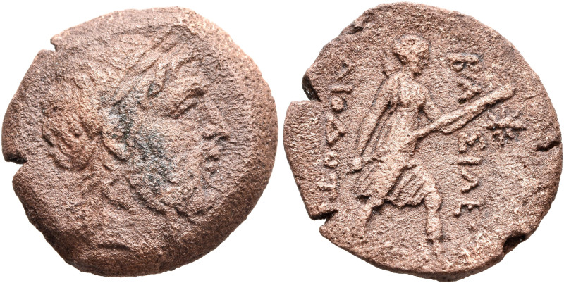 BAKTRIA, Greco-Baktrian Kingdom. Diodotos II, circa 235-225 BC. AE (Bronze, 20 m...