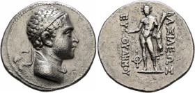 BAKTRIA, Greco-Baktrian Kingdom. Euthydemos II, circa 185-180 BC. Tetradrachm (Silver, 31 mm, 16.37 g, 12 h), Baktra. Diademed and draped bust of Euth...