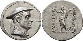 BAKTRIA, Greco-Baktrian Kingdom. Antimachos I, circa 180-165 BC. Tetradrachm (Silver, 34 mm, 16.66 g, 12 h), Baktra. Diademed and draped bust of Antim...