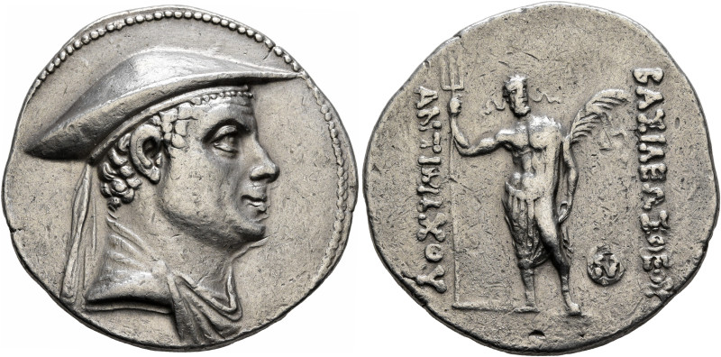 BAKTRIA, Greco-Baktrian Kingdom. Antimachos I, circa 180-165 BC. Tetradrachm (Si...