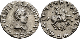 BAKTRIA, Indo-Greek Kingdom. Philoxenos, circa 125-110 BC. Tetradrachm (Silver, 25 mm, 9.28 g, 12 h), Indian standard, uncertain mint in Paropamisadai...