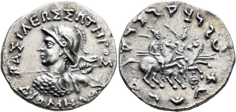 BAKTRIA, Indo-Greek Kingdom. Diomedes, circa 115-105 BC. Tetradrachm (Silver, 27...