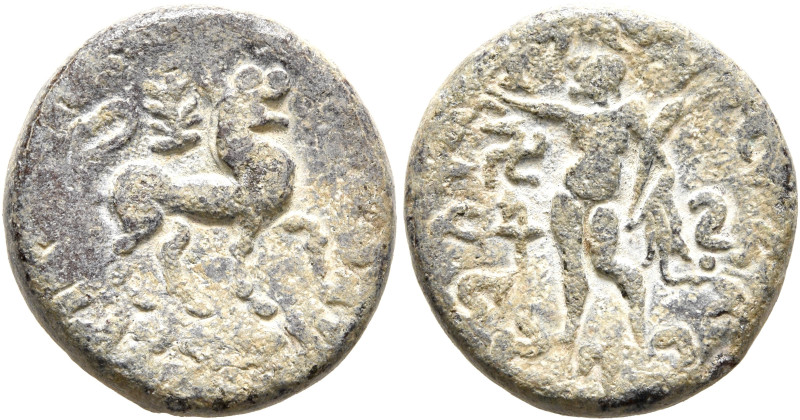 INDO-SKYTHIANS, Northern Satraps. Rajuvula, circa 25-15 BC. AE (Lead, 18 mm, 7.8...