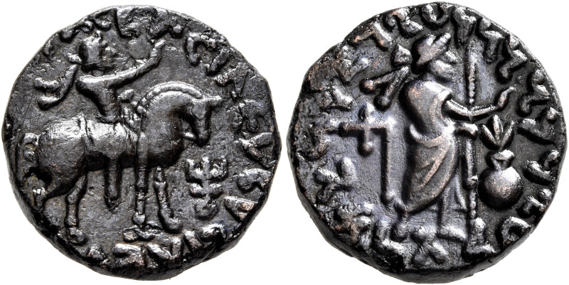 INDIA, Kushan Empire. Vima Takto (Soter Megas), circa 80-100. Tetradrachm (Bronz...