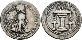 SASANIAN KINGS. Ardashir I, 223/4-240. Hemidrachm (Silver, 18 mm, 1.95 g, 3 h), Mint C (Ctesiphon). MZDYSN BGY 'RTHŠTR MRKAN MRKA 'YR'N MNW CTRY MN YZ...