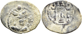 SASANIAN KINGS. Peroz I, 457/9-484. Pashiz (Lead, 19 mm, 1.44 g, 11 h). Draped bust of Peroz I to right, wearing mural crown with frontal crescent and...