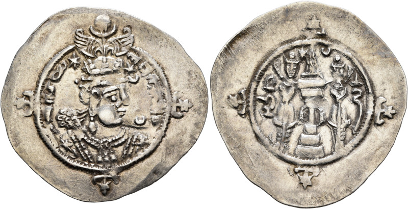 SASANIAN KINGS. Ardashir III, 628-630. Drachm (Silver, 35 mm, 3.86 g, 3 h), AW (...