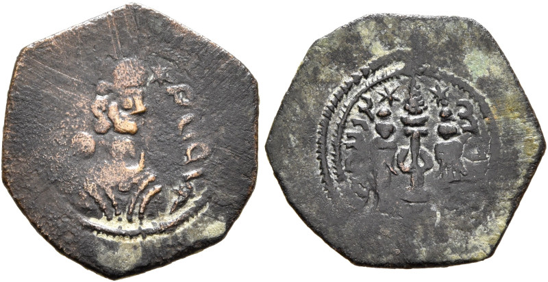 SASANIAN KINGS. Yazdgard III, 632-651. Pashiz (Copper, 15 mm, 0.87 g, 9 h), SK (...