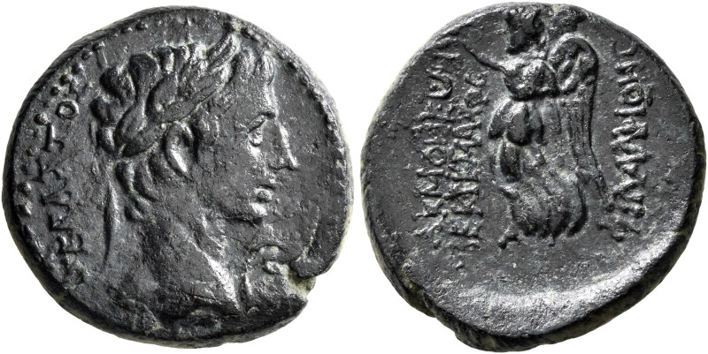 PHRYGIA. Acmoneia. Augustus, 27 BC-AD 14. Assarion (Bronze, 20 mm, 6.89 g, 1 h),...