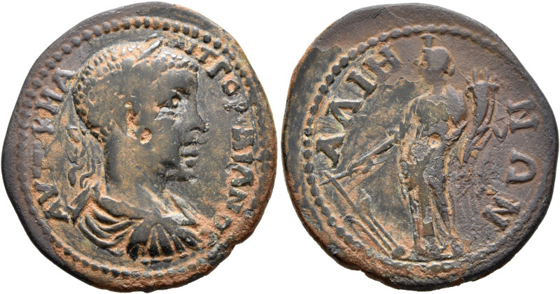 PHRYGIA. Alia. Gordian III, 238-244. Tetrassarion (Bronze, 29 mm, 9.35 g, 1 h). ...