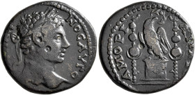 PHRYGIA. Amorium. Caracalla, 198-217. Diassarion (Orichalcum, 23 mm, 7.48 g, 8 h). A NT ΩNЄINOC AYΓO Laureate head of Caracalla to right. Rev. AMOPIAN...
