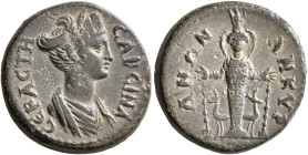 PHRYGIA. Ancyra. Sabina, Augusta, 128-136/7. Assarion (Bronze, 18 mm, 4.61 g, 6 h). ϹΑΒЄΙΝΑ ϹЄΒΑϹΤΗ Diademed and draped bust of Sabina to right. Rev. ...