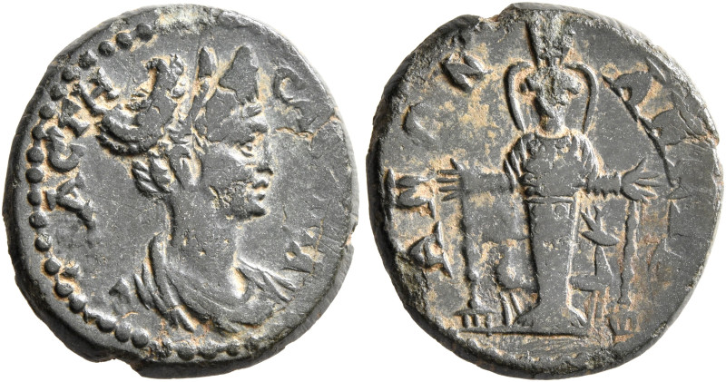 PHRYGIA. Ancyra. Sabina, Augusta, 128-136/7. Assarion (Bronze, 18 mm, 4.08 g, 6 ...