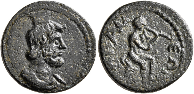 PHRYGIA. Apameia. Pseudo-autonomous issue. Hemiassarion (Bronze, 16 mm, 3.23 g, ...