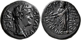 PHRYGIA. Cadi. Claudius, 41-54. Assarion (Bronze, 19 mm, 6.38 g, 12 h), Demetrios Artemas, magistrate. ΚΛΑΥΔΙΟϹ ΚΑΙϹΑΡ Laureate head of Claudius to ri...
