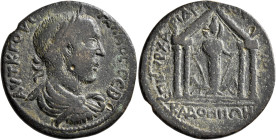 PHRYGIA. Cadi. Trebonianus Gallus, 251-253. Hexassarion (Bronze, 34 mm, 18.61 g, 6 h), Aur. Charidèmos, son of Gaianos, first archon for the second ti...