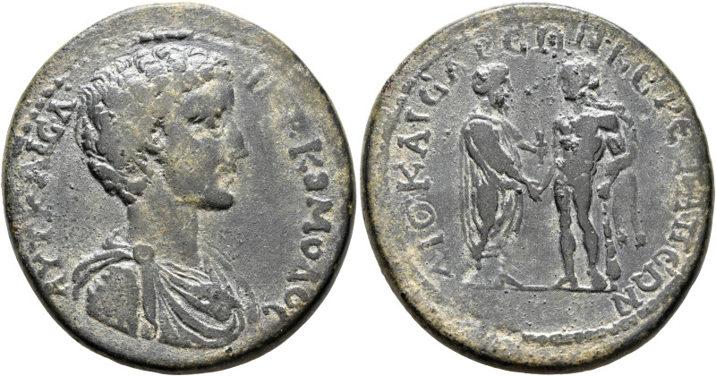 PHRYGIA. Ceretapa. Commodus, as Caesar, 166-177. Hexassarion (Bronze, 35 mm, 25....
