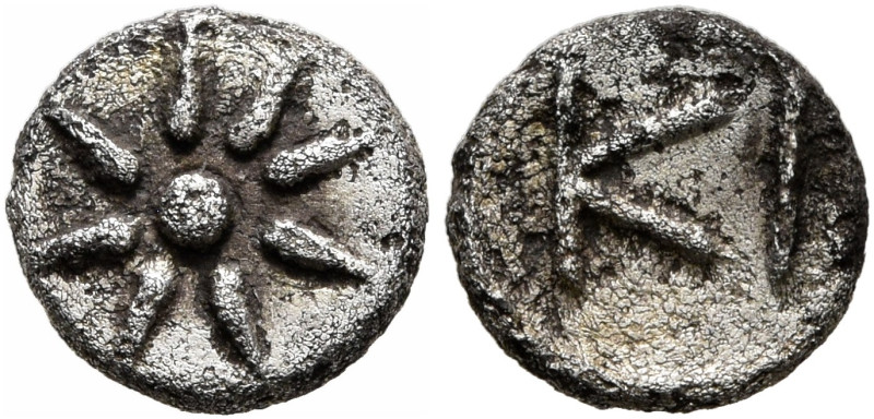 PHRYGIA. Cibyra. Circa 166-84 BC. Hemiobol (Silver, 7 mm, 0.42 g). Star of eight...