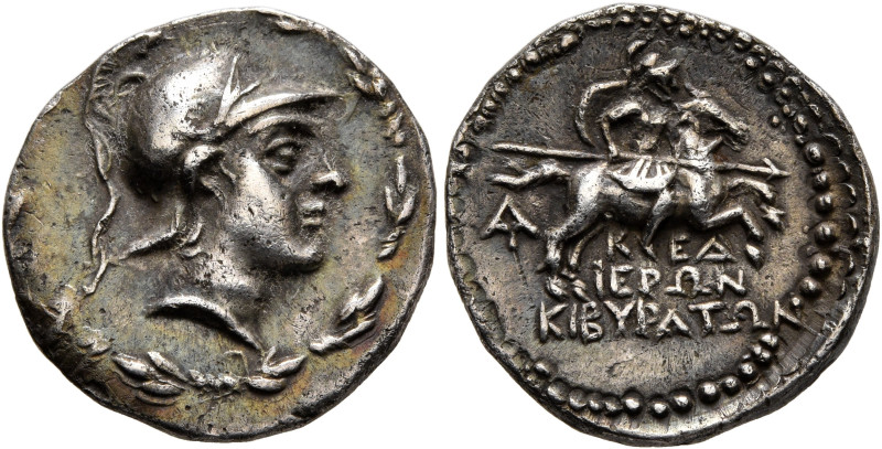 PHRYGIA. Cibyra. Circa 166-84 BC. Drachm (Silver, 17 mm, 3.07 g, 12 h), Cistopho...