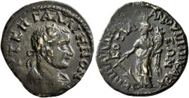 PHRYGIA. Cotiaeum. Gallienus, 253-268. AE (Orichalcum, 23 mm, 4.50 g, 6 h), P. Ailios Demetrios, archon and hipparchos. AYT K Π ΓAΛΛIHNON Laureate, dr...