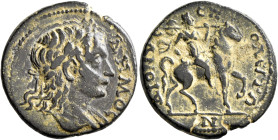 PHRYGIA. Dionysopolis. Pseudo-autonomous issue. Diassarion (Bronze, 23 mm, 7.00 g, 6 h), time of the Severans, 193-217. ΔHMOC Laureate head of the Dem...