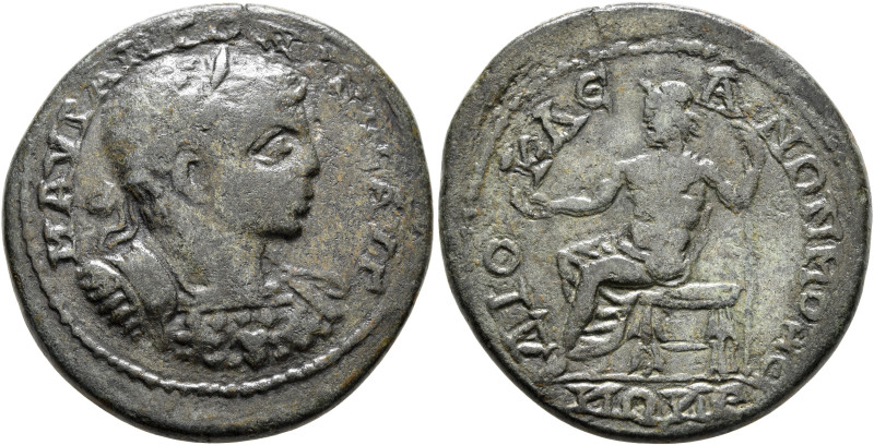 PHRYGIA. Diocleia. Elagabalus, 218-222. Tetrassarion (Bronze, 30 mm, 16.06 g, 12...